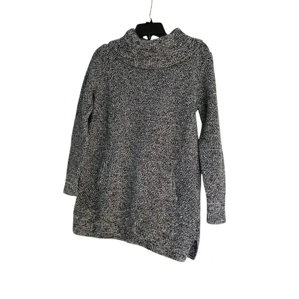 Duluth Trading Company Heritage Tunic Sweater Medium Cowl Neck Kangaroo Pocket